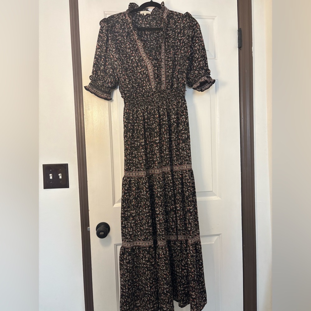 Max Studio Black and Pink Floral Dress